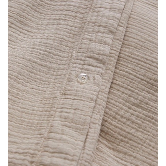 NWOT Quince Organic Cotton Airy Gauze Cream Duvet Cover SET, 2 SHAMS, Cal King - Picture 4 of 5